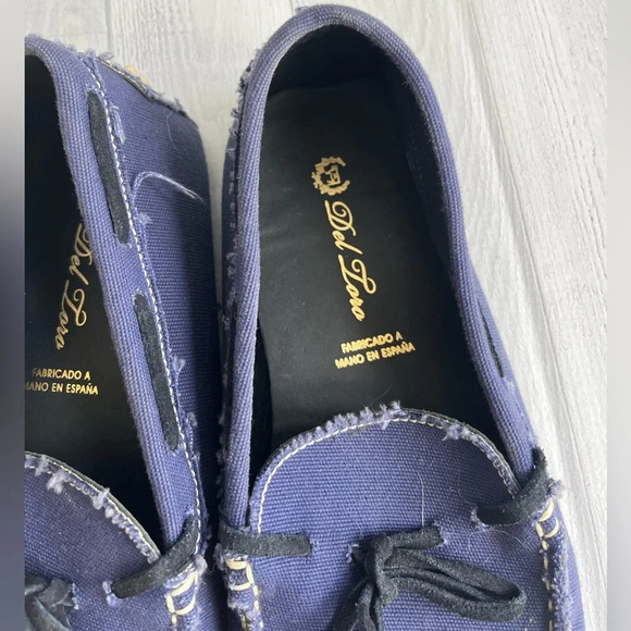 Del Toro Navy Blue Loafers Size 11 - Picture 6 of 10